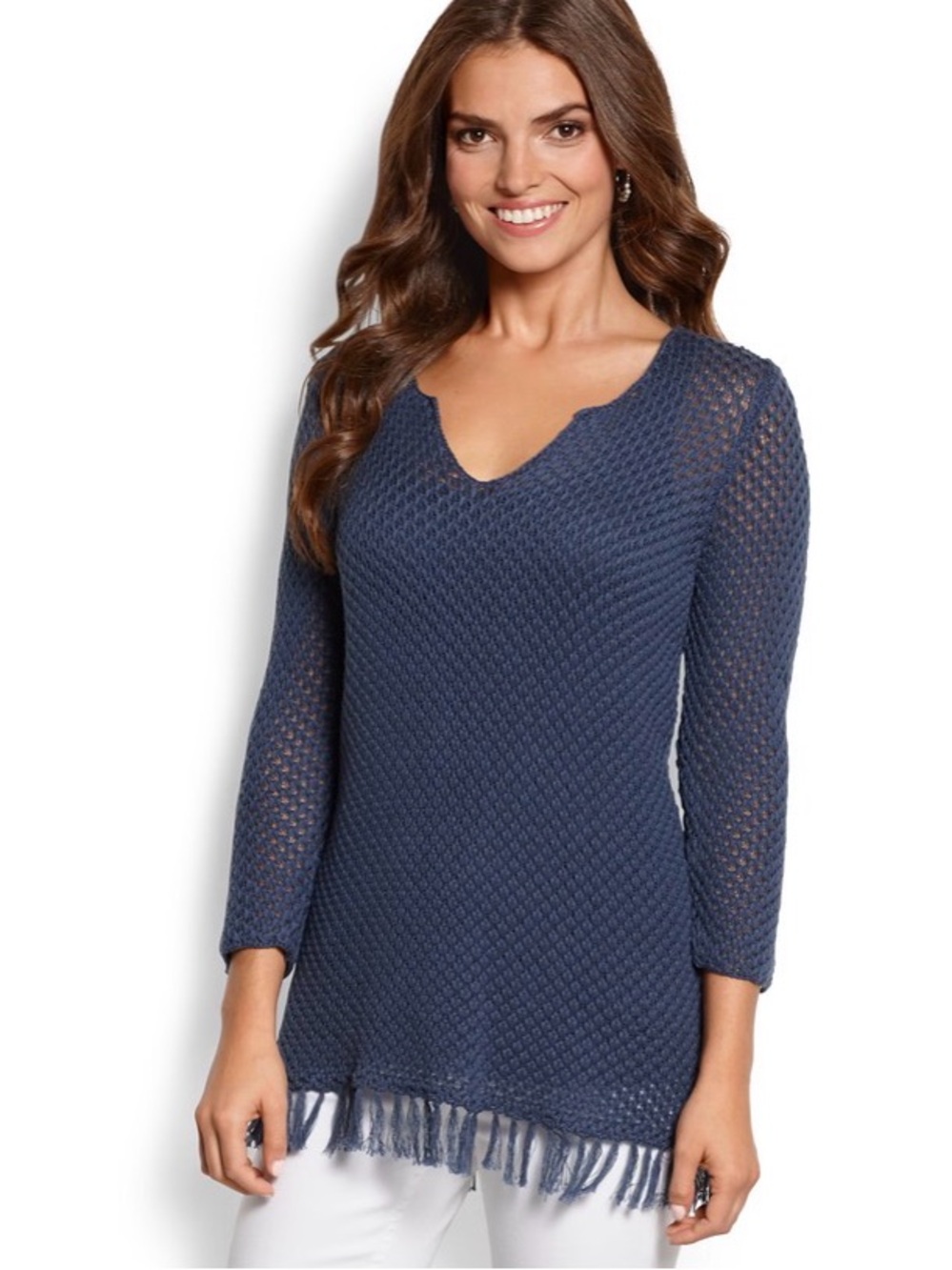 NWT Tommy Bahama Harbor Cliff Fringed Tunic